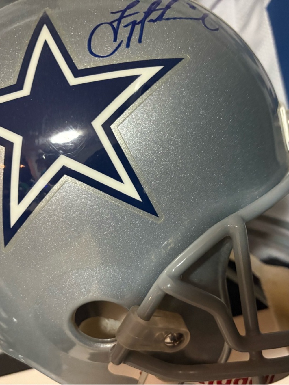 Cowboys Troy Aikman signed full-size Riddell Helmet